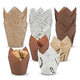 150 Stück Muffinförmchen Papier, Cupcake Förmchen, Vielseitig und einfach zu bedienen, Backförmchen für Hochzeit, Tulpen Muffinform Papier, Kindergeburtstag & Partyzubehör