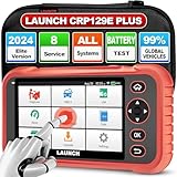 LAUNCH 2024 Upgrade CRP129E Plus OBD2 Diagnosegerät Alle System Scanner mit 8 Reset, ABS/Einspritzdüsen-Codierung/Öl/Drosselklappe/EPB/DPF/SAS/TPMS Reset/Batterieabgleich, lebenslanges WIFI-Update