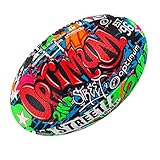 OPTIMUM Unisex-Adult 2nd Rugby Ball Street Ii Rugbyball für Herren, Mehrfarbig, Größe 4, Graffiti, 4