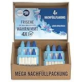 Febreze 3Volution Duftstecker 4x Nachfüllflakons Aprilfrisch, 3 Abwechselnde Düfte Bekämpfen Gerüche