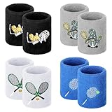Yearntown Tennis-Armbänder, Schweißbänder, bestickt, Sport, Gymnastik, Armband, Tennis, athletisches Zubehör, Arm-Schweißbänder, Trainer-Team, Geschenk für Damen, Herren, Laufen, Fitnessstudio