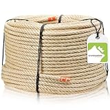 Kratzbaumland Sisalseil 10 mm, Sisalseil Natur für Kratzbäume (versch. Längen) (20 Meter)