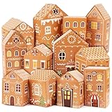 BOFUNX 24 Adventskalender zum Befüllen Basteln DIY Adventskalender Häuser Kisten Geschenkboxen Weihnachtskalender Geschenkbox für Kinder Weihnachten Geschenk Weihnachtsdeko