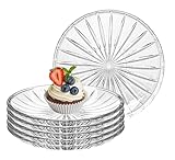 Altom Design Tellerset 6 Personen Ø 15,2 cm Glasteller Kuchenteller Set aus Glas Venus