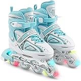 Apollo Super Blades, größenverstellbare Inliner, Größe 31–42, LED Inline-Skates