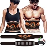 LEMENG Elektrostimulator für Bauchmuskeln, Elektrostimulator, EMS Muskelstimulator, USB wiederaufladbar, ABS Trainer/Toner für Bauch/Arm/Beine/Waist/Gesäß Home Gym-Herren/Damen