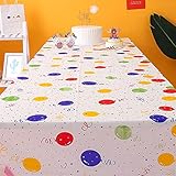 Flyorigin Tischdecke Tischdecke, Ideal für Geburtstagsfeiern, Karneval, Babypartys, Themenpartys, SPA-Partys, Einweg, rechteckige, wasserdichte Kunststoff-Tischdecke 137 * 274 cm