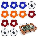 WQNNQW 12 Stück Kickerbälle,Kickerball,Tischkicker Bälle,Kicker Bälle,Mini Fussball,Tischkicker Ball,Tischfussball,Kicker Ball(32mm) Tabletop Football Aus Abs,4 Farbkombinationen