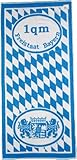 Frottier Handtuch, Motiv: Freistaat Bayern, 50 x 100cm, mit Wappen und Rauten, blau weiss, Frottee (1x 70x150cm 1qm Bayern)