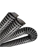 Flexibler Silikonkanalschlauch, 3,3 m, 1,9 cm ID, hitzebeständig, Automobil-Luftk und Trockner, Abluftschlauch, Schwarz (3 m, 115 mm)