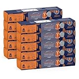 by Amazon Kolumbianischer Kaffee kompatibler Nespresso, mittlere Röstung, 100 Aluminiumkapseln, 10 Einheiten, 10 Stück, Rainforest Alliance zertifiziert