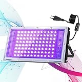 Shengruili UV LED Schwarzlicht Strahler 100W,IP66 Wasserdichte Schwarzlicht Led Strahler,UV Strahler Flutlicht für Disco,Glow Party,Halloween Deko,Bühnenbeleuchtung,Party Zubehör