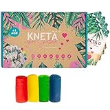 KNETÄ Vegane Spielknete (Bag Sets) I Kleinkinderknete ab 1 Jahr ungiftig (4er Set (50g))