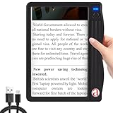 NZQXJXZ Lupe mit Licht, 6X 30X Leselupe mit Licht für Senioren groß, Wiederaufladbare Handlupe mit 36 LED Licht und 3 Helligkeitsstufen, Handleselupe für Bücher, Arbeit, Nähen, Lesen, Sehschwäche