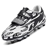 Unitysow Fußballschuhe Jungen Professionelle Fussballschuhe Kinder Athletics Trainingsschuhe Sportschuhe Mädchen Outdoor Spikes Football Schuhe,Schwarz,Gr.29