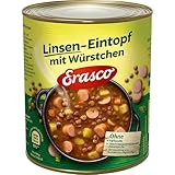 Erasco Linsen-Eintopf mit Würstchen (800g) In rund 5 Minuten fertig – Mit viel Gemüse – Ohne Schnickschnack - einfach lecker