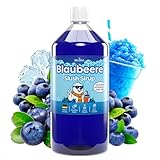 Belissia Slush Eis Sirup 1000ml Konzentrat | Blaubeer Geschmack | sehr ergiebig in knalligen Farben (1:5) für bis zu 6 Liter | Glycerin frei – für Slush-Eis - Maschinen & Wassereis