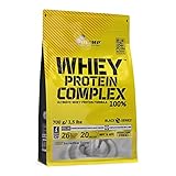 OLIMP- Whey Protein Complex 100%. Hochwertiges Protein Pulver aus der wertvollen Eiweißkombination von Molkeneiweißkonzentrat und Molkeneiweißisolat für den Muskelaufbau. Geschmack: Blueberry