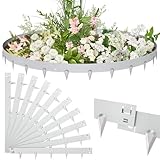 LZQ Rasenkante Metall,16 cm Hoch, Silber,Rostbeständige Beeteinfassung,Flexible Rasenmähkante Beetumrandung,Garten Beetbegrenzung für Blumenbeete,Hofwege,5er-Set