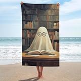 Jubonexis Strandtuch mit süßem Geist, Lesebrille, sandfrei, Mikrofaser, groß, Mehrzweck-Duschtücher, saugfähig, für Badezimmer, Pool, 130 x 80 cm