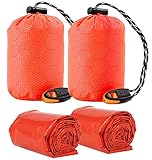 Survival-Schlafsack, Xndryan 2 Packs Notfall-Biwaksack, tragbarer Schlafsack zum Schutz vor Unterkühlung, perfekt für Camping, Wandern, Überleben im Freien