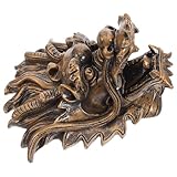 Didiseaon Antiker Drachenkopf Wasserhahn Outdoor Brunnen aus Langlebigem Harz Garten Zierbrunnen mit Kraftvollem Wasserauslass Wandbrunnen für Villa und Garten Dekoration