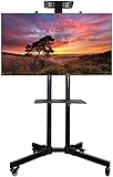 TV Ständer Rollbar TV Ständer Mit Rollen Rollbarer TV-Wagen mit Halterung und Rädern, Office Home Display-Halterung for 32-65-Zoll-Flachbildfernseher