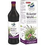 Aronia ORIGINAL Bio KräuterWohl 700 ml | Nahrungsergänzungsmittel mit Polyphenolen, Bitterstoffen, Mangan und OPC | Aroniasaft + Kräuter nach Hildegard von Bingen (Galgant, Süßholzwurzel, Zistrose)