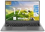 SGIN 17 Zoll Laptop, 8 GB RAM 512 GB SSD Notebook, Celeron Dual Core, Up to 2,8 GHz, 1920 x 1080 FHD, 2.4/5.0G WiFi, 4.2 Bluetooth, erweiterbarer Speicher 512 GB TF, M17 PRO