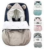 Winterfußsack Babyschale Winter Babyfußsack warm, Einschlagdecke Baby Fußsack Schlafsack Kinderwagen Bett Wiege GANZJÄHRIG (BEIGE)