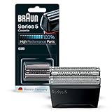 Braun Series 5 Elektrorasierer Scherkopf 52B – ORIGINAL Ersatzscherteil und Rasierer Zubehör vom Hersteller – Made in Germany, Kompatibel mit Braun Series 5 Rasierern, Schwarz – 1er Pack