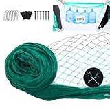 Vogelnetz Obstgarten Netz,Gartennetze,Hühnerkäfig Geflügel Zuchtnetz,Heavy Duty Nylon Anti Bird Net,Verwendet für Fischteich,Garten,Zaun Schutz,Verhindern Tiere 16x7m,Maschenweite 6cm,Farbe:grün
