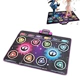 Elektronische Tanzmatte mit Integrierter Musik,Verbesserte Doppel-Tanzmatte für Kinder, Elektronisches Tanzpad für 2 Spieler,Tanzspielspielzeug,Einstellbarer Modus,für den