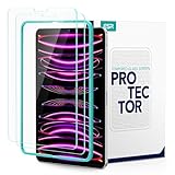 ESR Schutzfolie kompatibel mit iPad Pro 12,9 Zoll (2022/2021/2020/2018), Hartglas Schutzfolie mit Ausrichtrahmen, Kratzfest, HD-Klarheit, 2 Stück