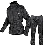 A-Pro Waterproof Motorbike Motorcycle 2 pc Rain Suit Trouser Jacket Scooter M