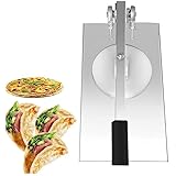 Manuelle Pizzateigpresse, Kommerzielle Pizzaschaufel-Pressscheibe, Teigrolle, Teigausrollmaschine, Nudelmaschine Für Pizza, Kuchen, Tortilla (22cm)