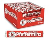 Suntjens Pfefferminzrollen 36 x 30g – extra feine Minzbonbons in der klassischen Rolle – Erfrischende Pfefferminze für unterwegs, Büro & Auto – ohne künstliche Farbstoffe