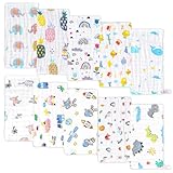 10 Stück Musselintücher Spucktücher Baby - 50x25cm Spucktücher Baby Reine Baumwolle, Waschlappen Weiche, SaugfäHig Atmungsaktiv Wickeltücher für Jungen Mädchen Reinigen und Abwischen von Neugeborenen