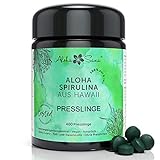 Aloha Sana | Hawaii Spirulina Presslinge im Ultraviolettglas | 400 Presslinge Hawaii Pacifica Algen a 400mg | Laborgeprüfte Spirulina Tabletten | Made in Germany