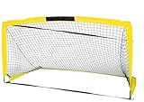 Set mit 2 faltbaren Fußballnetzen, 6'x4' Fußballtore for den Hinterhof for for Kinder und Jugendliche Für Park(Yellow)