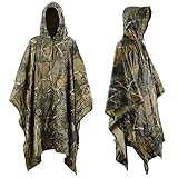 Infreecs Regenjacke Regenponcho Wasserdichter, 3 in 1 Zelt Campingdecke Regenjacken, Unisex Wiederverwendbar Regencape, Atmungsaktiver Regenmantel mit Kapuze für Picknick Jagd Camping Wandern