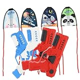 DECOMELODY 4 Stück Teiliges Katapultfreiem Start Buntes Outdoor Strand und Garten Mechanischer Flugspaß ohne Batterien Einfach zu Bedienen Fördert Aktive Bewegung bei Kindern