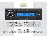 VDO 12 Volt PKW Auto Radio, RDS-Tuner, MP3, WMA, USB, 12V TR711U-BU