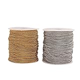 10m Panzerketten aus 304 Edelstahl Verdrillte Ketten 4x3x0,6mm Verdrillte Glieder Kreuzkabelketten Vergoldet und Versilbert mit Spule für Schmuckherstellung