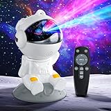 TOCVEOE Astronaut Sternenhimmel Project LED Sternenproject mit 8 Nebelmode 2 Sternenmode Fernbedienung 360° drehbar Heimkino Beleuchtung Schlafzimmer Projektor Lampe Kinder Erwachsene Geschenk