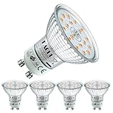 EACLL GU10 LED Extra Warmweiss 4.9W Ersetzt 60W Halogen Leuchtmittel, 4er-Pack. 460 Lumen 2200K Birnen, AC 230V Flimmerfrei Strahler, Abstrahlwinkel 120° Spot, Nicht Dimmbar Reflektorlampen