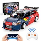 CaDA Ferngesteuertes Auto Klemmbausteine Dual Control 329Pcs Citroën C4WRC Rc Auto Bausteine Set Spielzeug ab 3 Jahre, STEM Auto Spielzeug Klemmbausteine