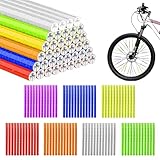 84 Stück Speichenreflektoren Fahrrad 7 Farben 360°Sichtbarkeit Reflektoren Fahrrad Speichen Reflektor Wasserdicht Einfache Montage Fahrrad Zubehör für Alle Gängigen Speichenräder Mountainbike