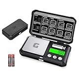 GRAM PRES Digitale Taschen-Gramm-Waage 300g x 0,01g Genauigkeit, Kleine Mini-Präzisions-Schmuckwaage Digitales Gewicht Gramm und Oz für Gold, Pfeile, Pulver und Medizin, mit 50g Cal Gewichten