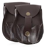 MAGICLULU 2 Stück Multifunktions Bauchtasche aus Stahlperlen Leichte Gürteltasche mit Großem Fassungsvermögen Outdoor Hüfttasche für Jagd und Wandern Schwarz Braun